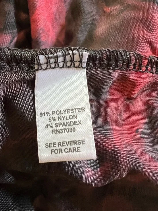 Cato Red and Black Floral Beaded Women’s Scoop Neck Tunic - Picture 6 of 6